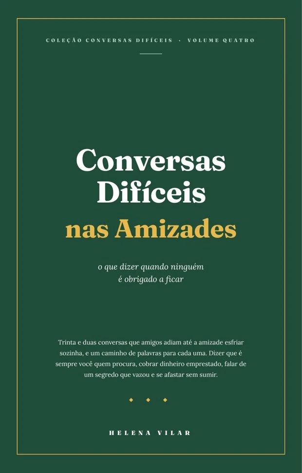 Capa de Conversas Difíceis nas Amizades